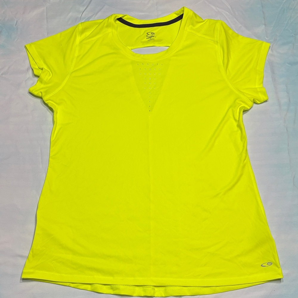 Champion Women's Neon Yellow Performance Top